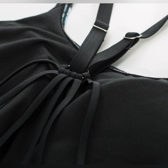 NWT - Hanna Nikole 2 Pieces Athletic Tankini Swimsuits with Shorts Sz 16W - Picture 7 of 10